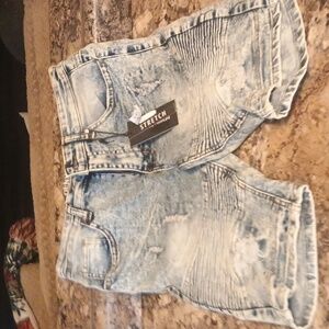 Boys denim jean shorts Denim Rivets Size 14 Urban Shorts
